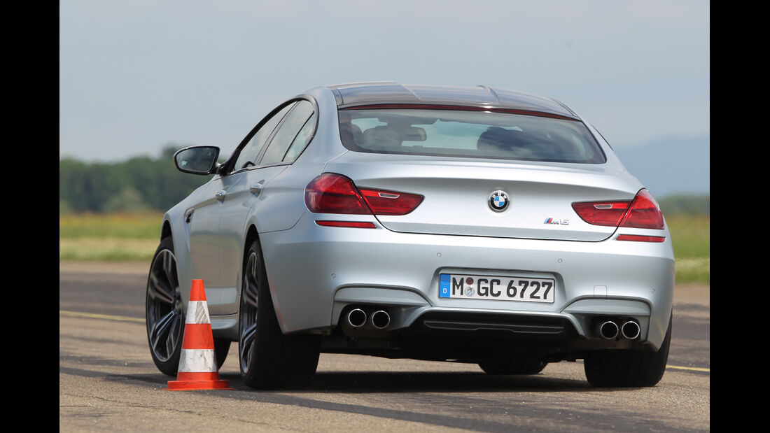 BMW M6 Gran Coupé, Heckansicht, Slalom