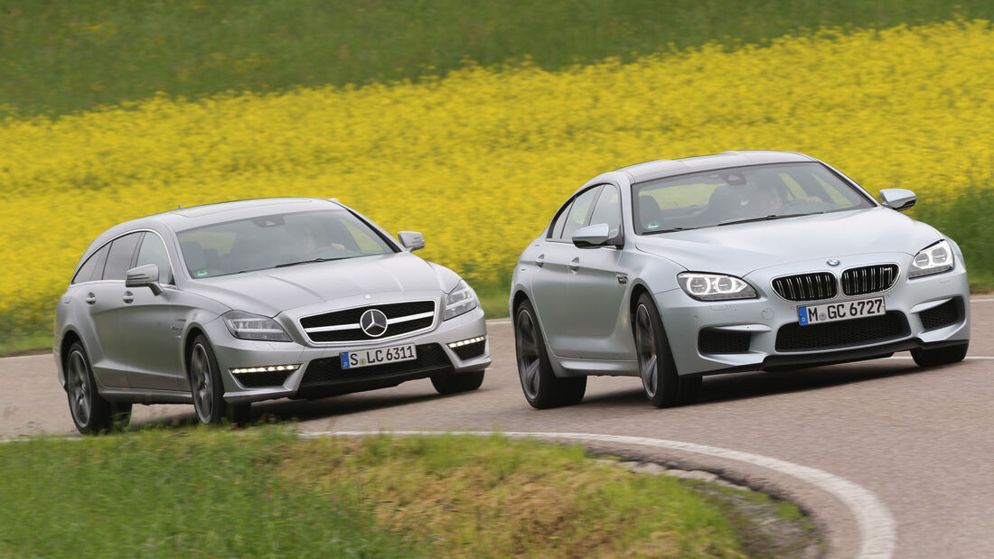 BMW M6 Gran Coupé, Mercedes CLS 63 AMG Shooting Brake, Frontansicht