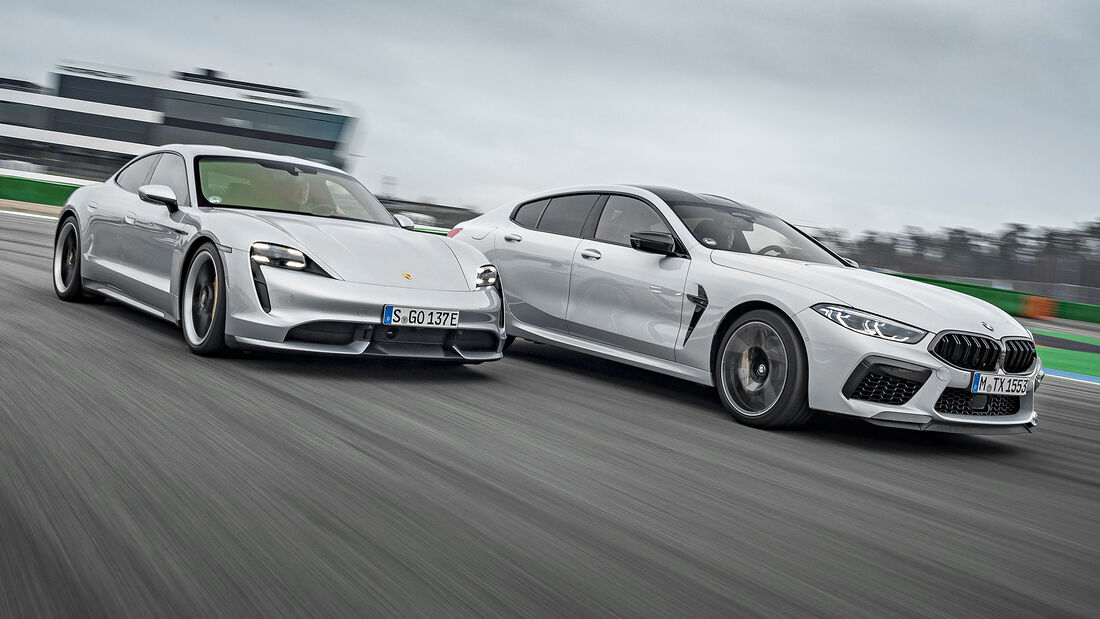 BMW M8 Gran Coupe, Porsche Taycan Turbo, Exterieur