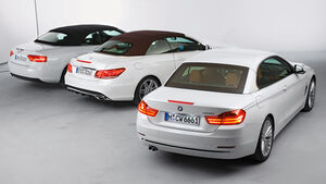 BMW Vierer Cabrio, Audi A5 Cabrio, Mercedes E-Klasse Cabrio, Heckansicht