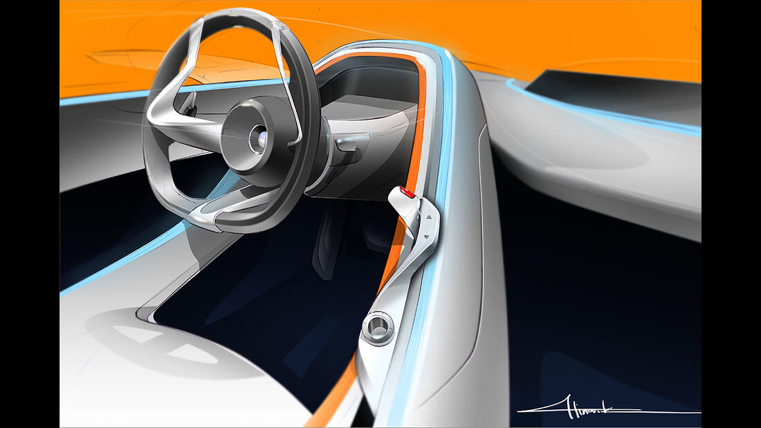 BMW Vision ConnectedDrive, Innenraum, Designzeichnung