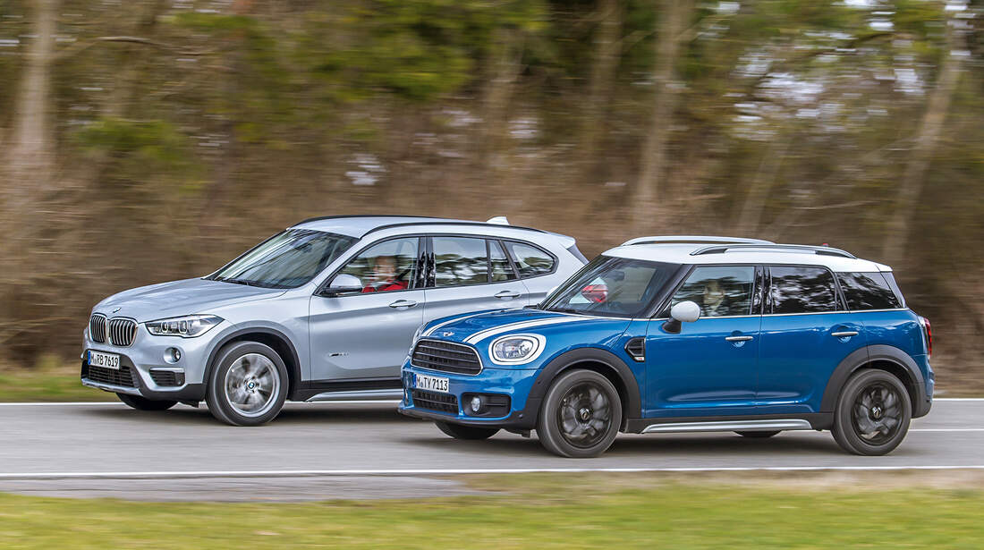 Bmw X1 18d Sdrive Und Mini Countryman Cooper D Im Test Auto Motor