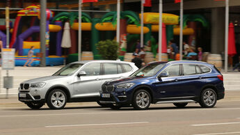 BMW X1 20d xDrive, BMW X3 20d xDrive, Seitenansicht