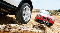 BMW X1 x-Drive 25d, Range Rover Evoque 2.2 SD, Gelände