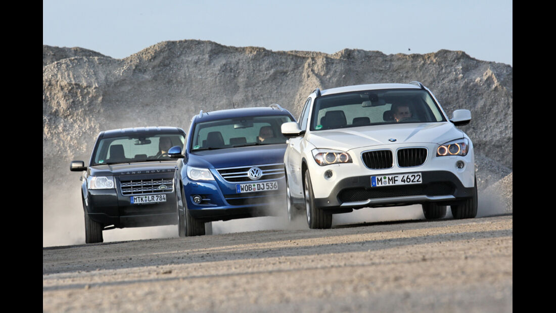 BMW X1 xDrive 20d, Land Rover Freelander TD4 E, VW Tiguan 2.0 TDI CR 4Motion Sport & Style