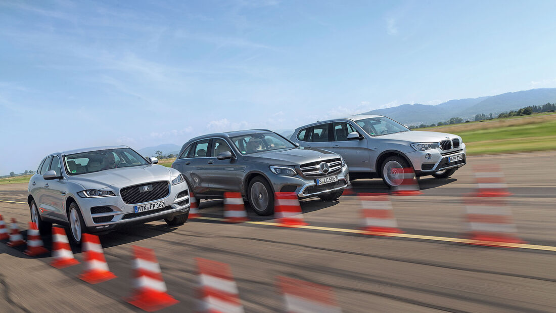 BMW-X3-Jaguar-F-Pace-Mercedes-GLC-Vergleichstest