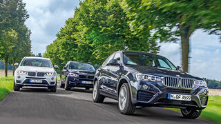 BMW X3, X4, X5, Frontansicht