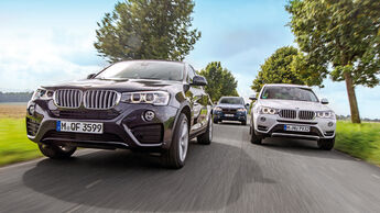 BMW X3, X4, X5, Frontansicht