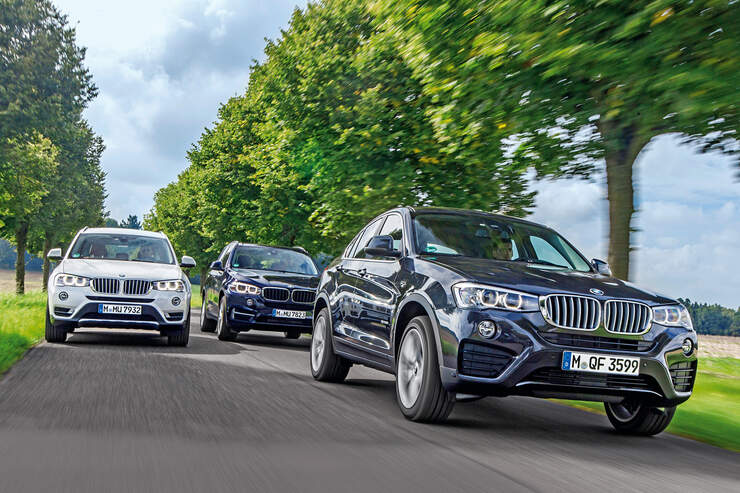 Bmw X3 X4 X5 Im Vergleich Ist Der X4 Die Goldene Mitte Auto Motor Und Sport