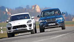 BMW X3 xDrive 35d, Porsche Macan S Diesel, Frontansicht