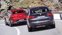 BMW X4, Mercedes GLC Coupé, Heckansicht