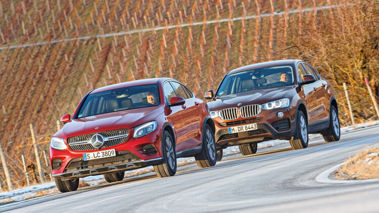 Bmw X4 Und Mercedes Glc Coupe Im Vergleichstest Auto Motor Und Sport