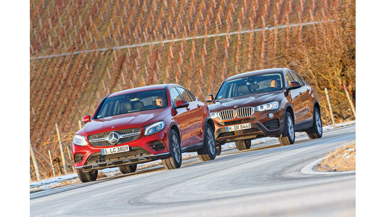 Bmw X4 Und Mercedes Glc Coupe Im Vergleichstest Auto Motor Und Sport
