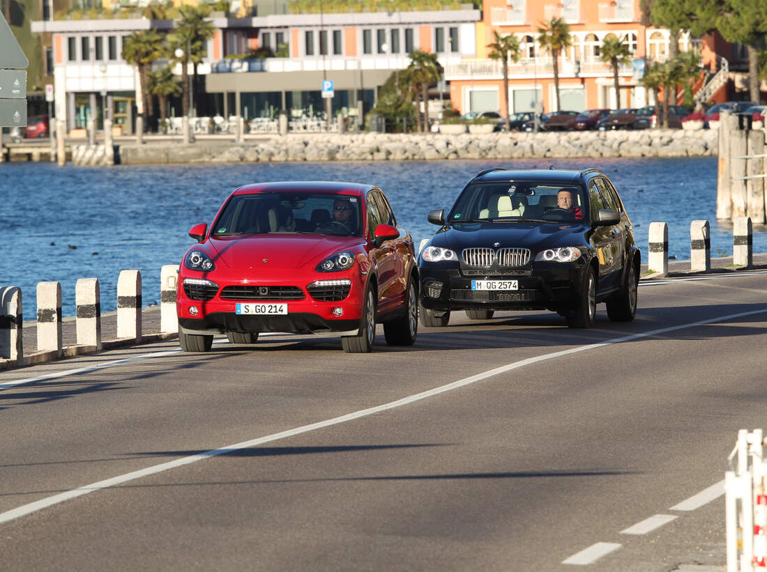 BMW X5 M50d und Porsche Cayenne S Diesel im Vergleich auto motor und sport