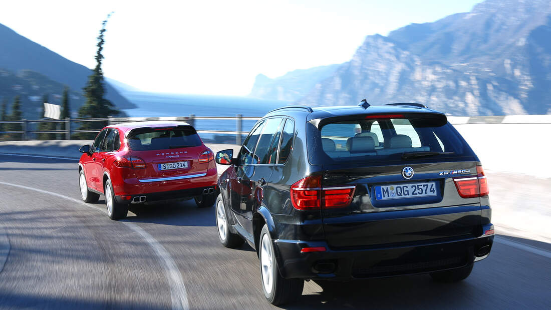 BMW X5 M50d und Porsche Cayenne S Diesel im Vergleich auto motor und sport