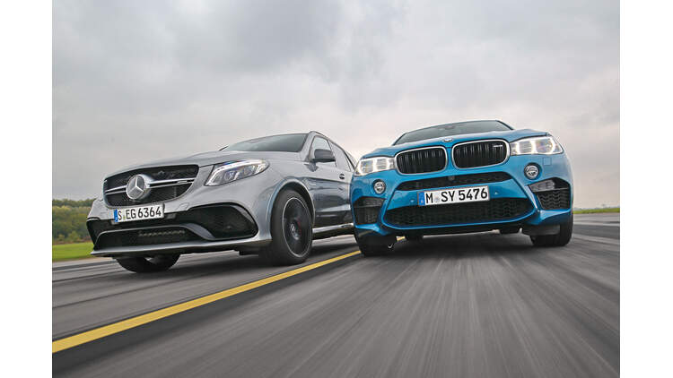 Bmw X6 M Gegen Mercedes Amg Gle 63 S Zweikampf Der Brachial Suv Auto Motor Und Sport