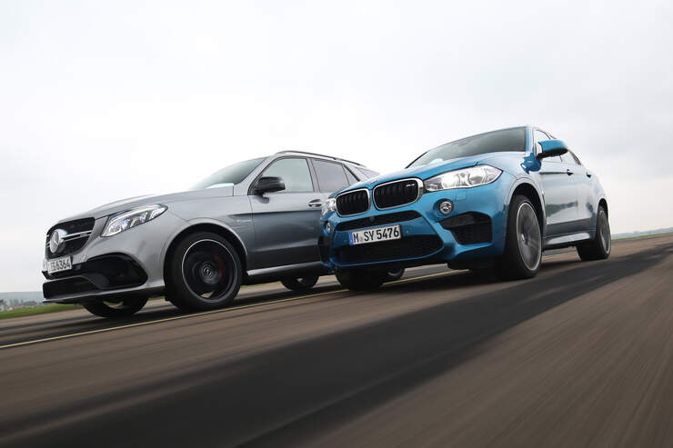 Bmw X6 M Gegen Mercedes Amg Gle 63 S Zweikampf Der Brachial Suv Auto Motor Und Sport