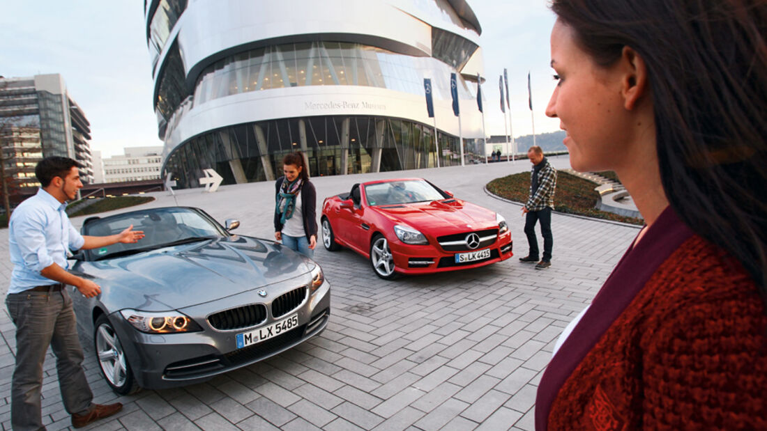 BMW Z4 28i, Mercedes SLK 250