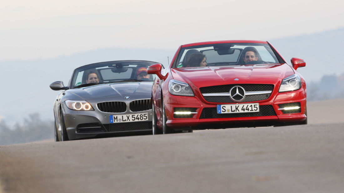 BMW Z4 28i, Mercedes SLK 250