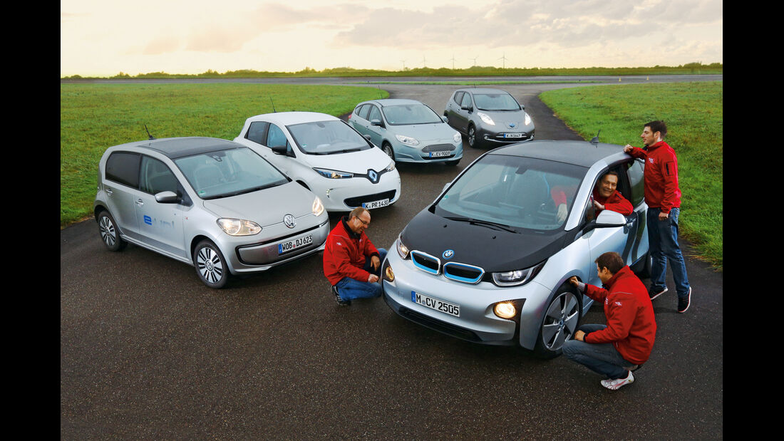 BMW i3, Ford Focus Electric, Nissan Leaf, Renault Zoe, VW E-Up