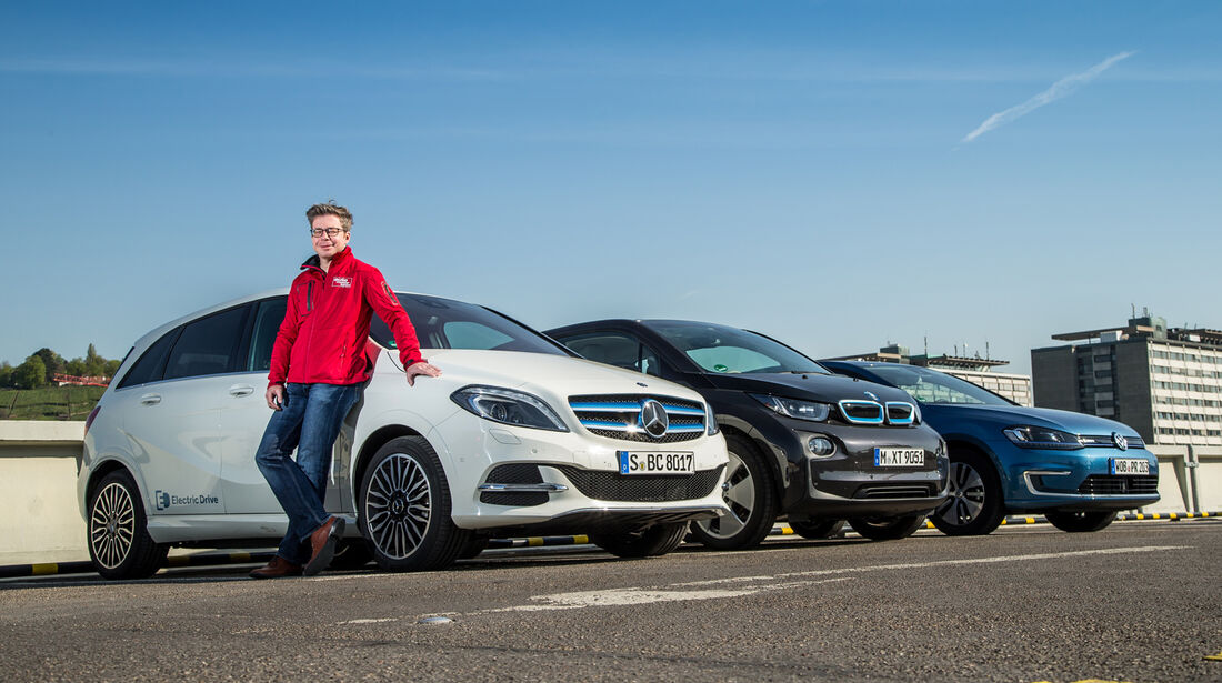 BMW I3, Mercedes B-Klasse Electric Drive, VW E-Golf Test - Auto Motor ...