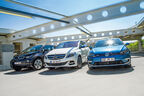 BMW i3, Mercedes B-Klasse Electric Drive, VW e-Golf, Frontansicht