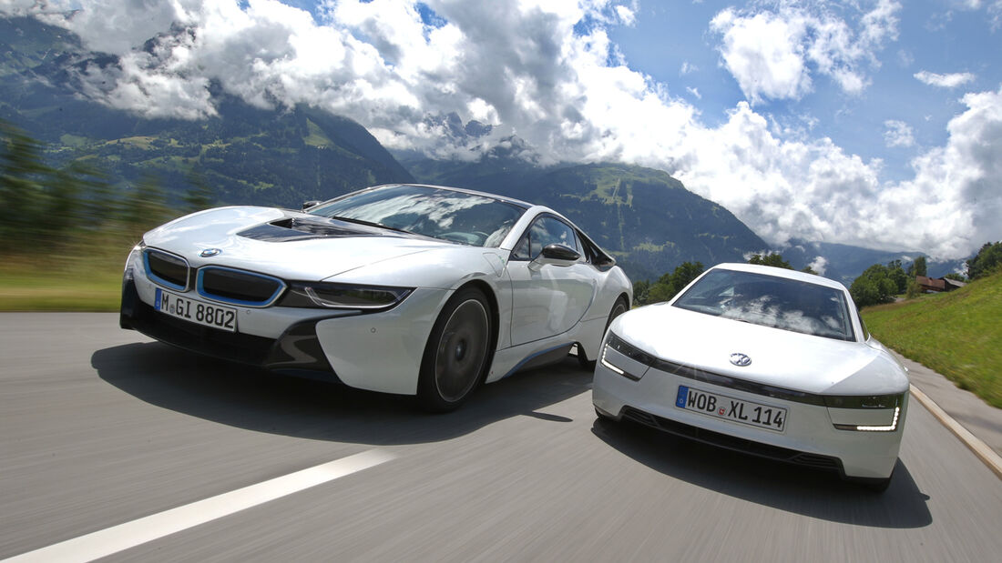 BMW i8, VW XL1, Frontansicht