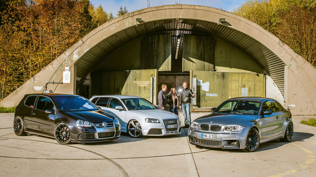 BTRS-AUDI RS 3 Sportback, TJ-BMW Einser M Coupé V10, BTRS-VW Golf R32