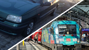 Bahn versus Gebrauchtwagen