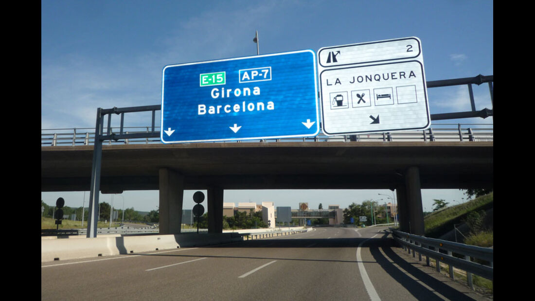 Barcelona Autobahn-Schild