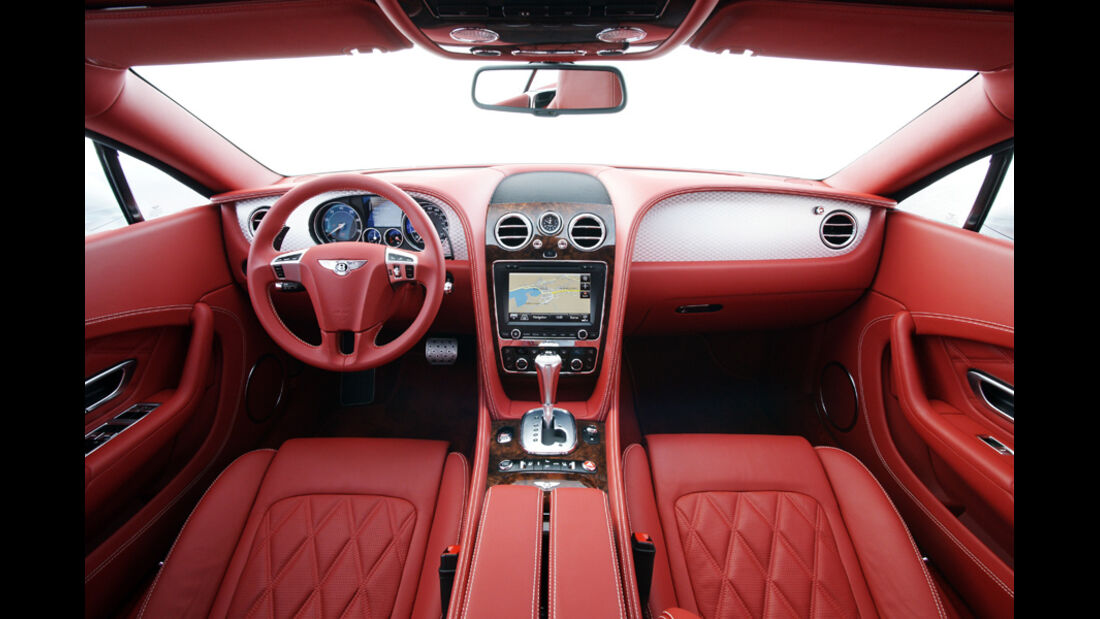 Bentley Continental GT, Cockpit, Lenkrad, Mittelkonsole, Detail