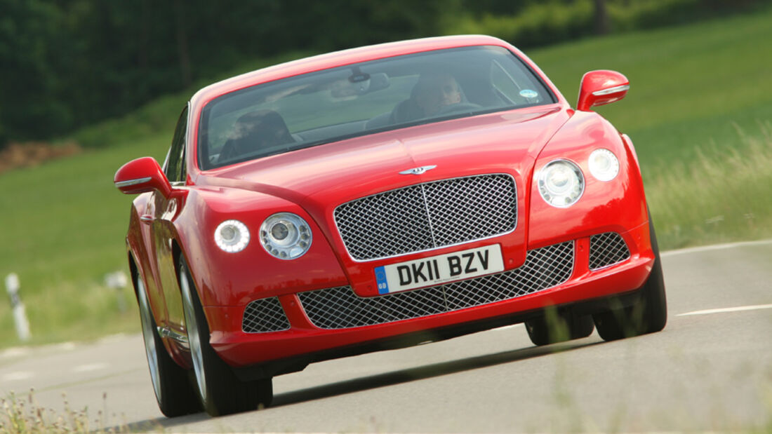 Bentley Continental GT, Frontansicht, Kurvenfahrt