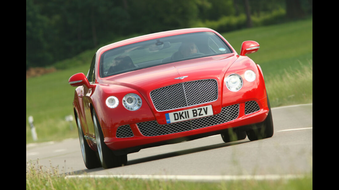 Bentley Continental GT, Frontansicht, Kurvenfahrt