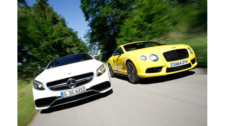 Mercedes Amg S 63 Coupe Gegen Bentley Continental V8 S Auto Motor Und Sport