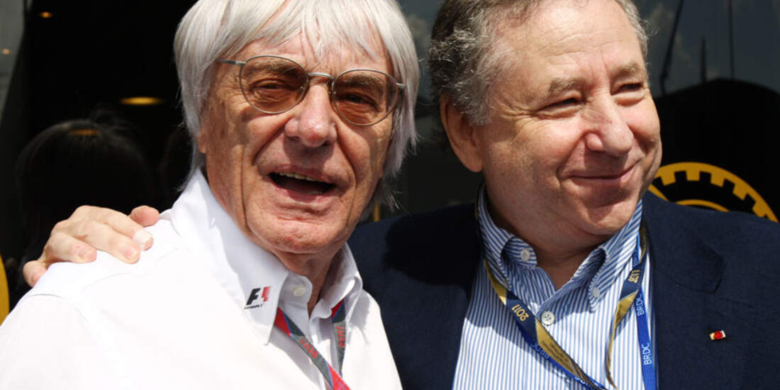 Bernie Ecclestone Jean Todt GP England 2011 Rennen