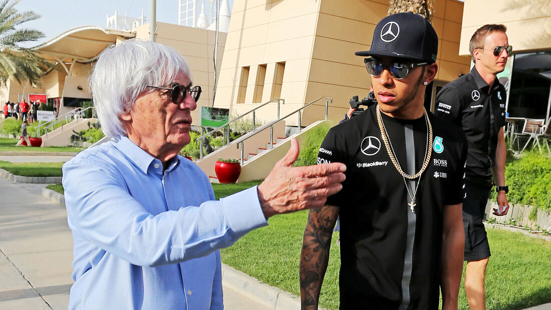 Bernie Ecclestone & Lewis Hamilton - Formel 1 - GP Bahrain - 16. April 2015