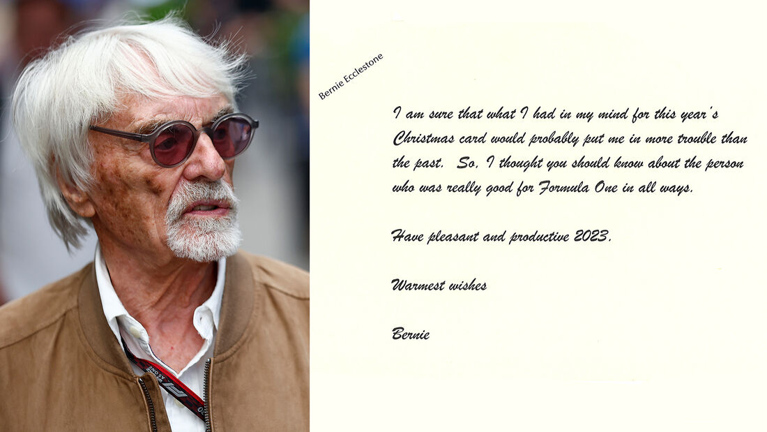 Bernie Ecclestone - Weihnachtskarte 2022