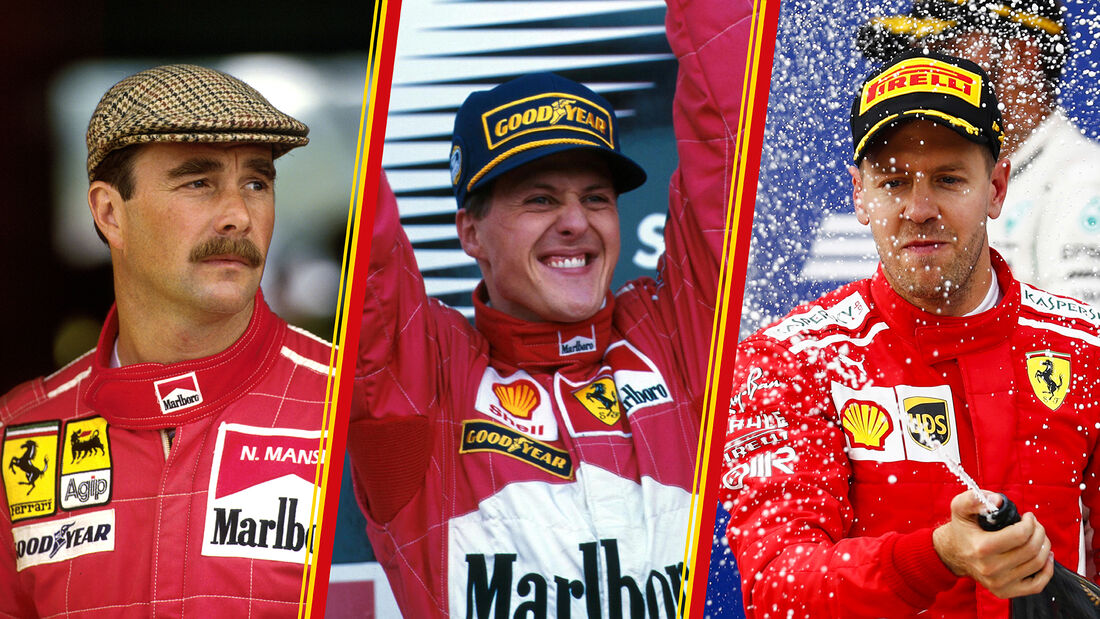 Berühmte Formel-1-Fahrerwechsel - Scuderia Ferrari - Nigel Mansell - Michael Schumacher - Sebastian Vettel