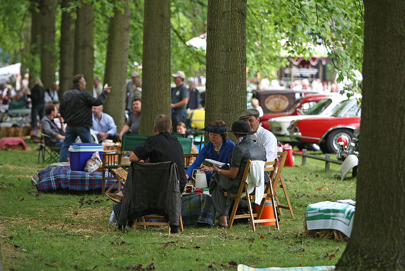 Besucher der Classic Days beim Picknick