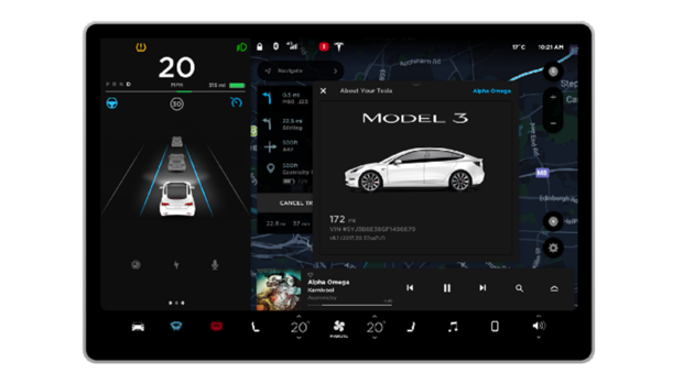 Betriebssysteme im Auto Tesla
