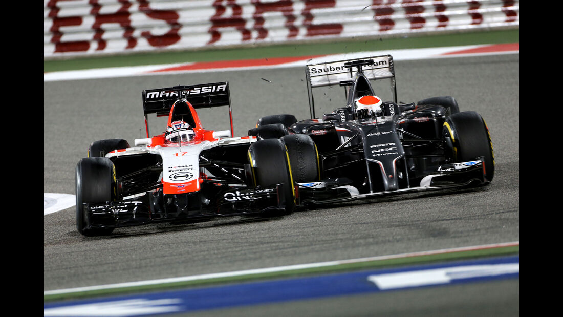 Bianchi vs. Sutil - GP Bahrain - Crashs 2014