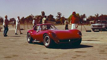 Bill Thomas Chevrolet Cheetah GT Race Car brought to Riverside International Raceway for initial track testing.