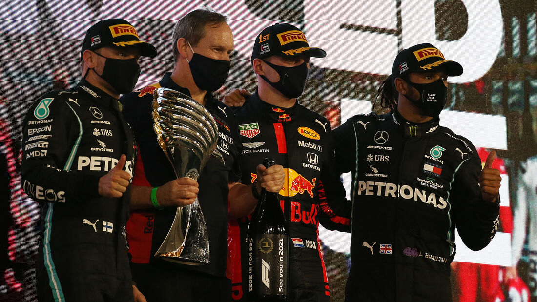 Bottas - Verstappen - Hamilton - GP Abu Dhabi 2020 - Rennen