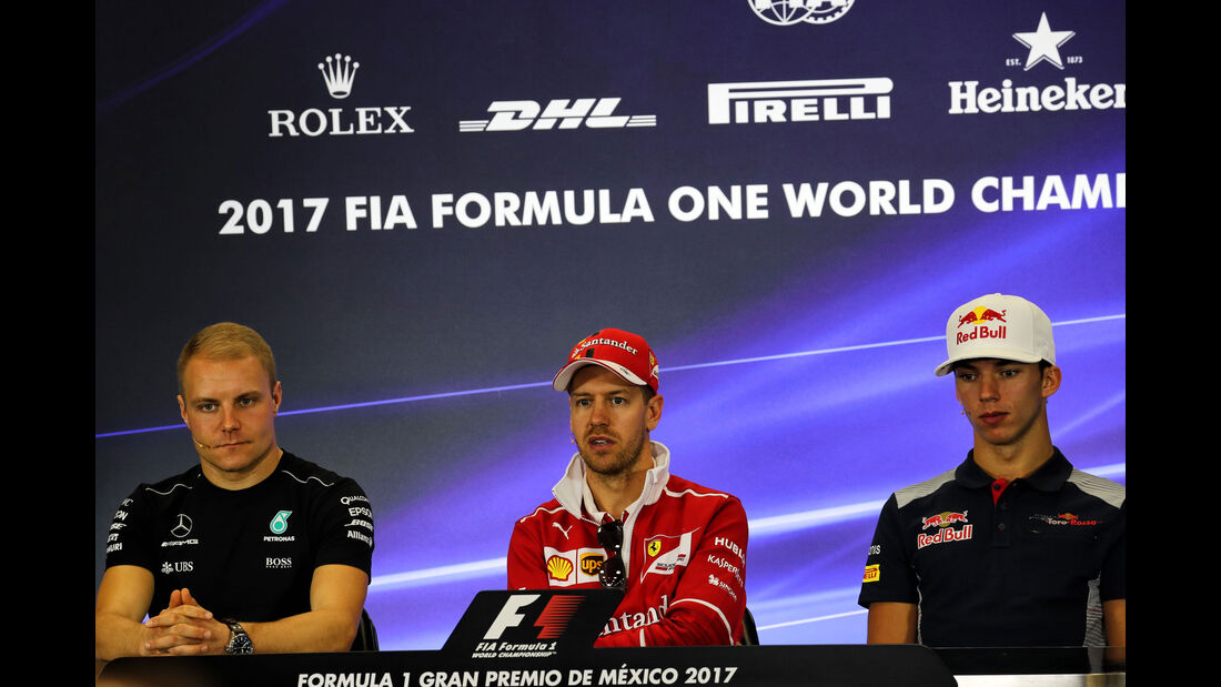 Bottas - Vettel - Gasly - GP Mexiko - Formel 1 - Donnerstag - 26.10.2017