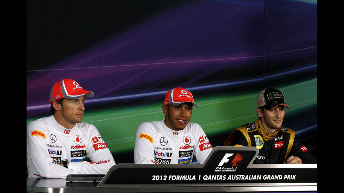 Button, Hamilton & Grosjean - GP Australien - Melbourne - 17. März 2012