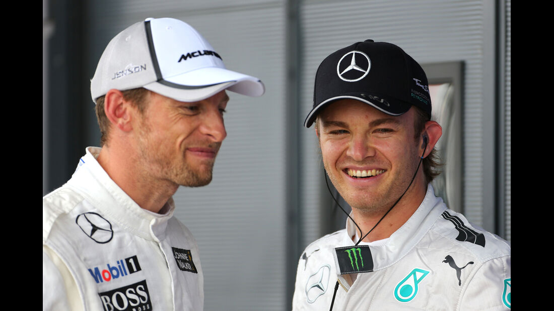 Button & Rosberg - Formel 1 - GP England - Silverstone - 5. Juli 2014