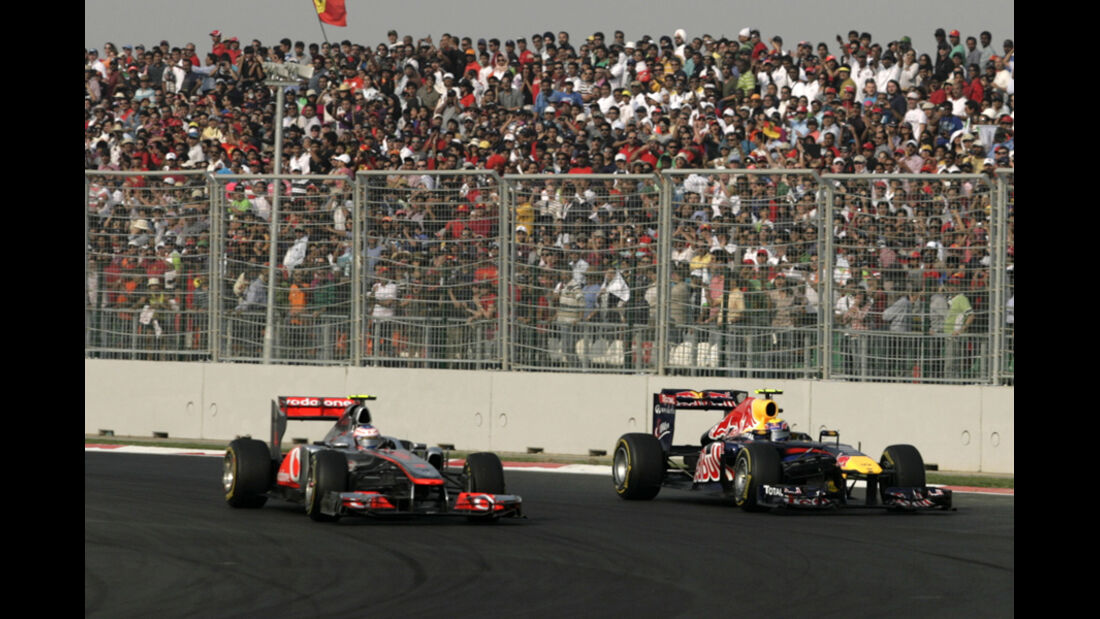 Button vs. Webber GP Indien 2011