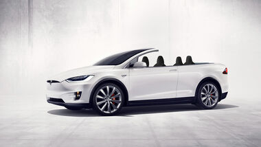 Cabrio SUV Retusche Tesla Model X