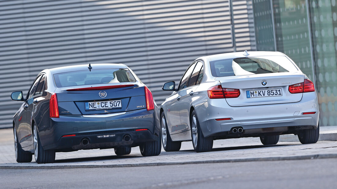 Cadillac ATS 2.0 Turbo, BMW 328i, Heckansicht