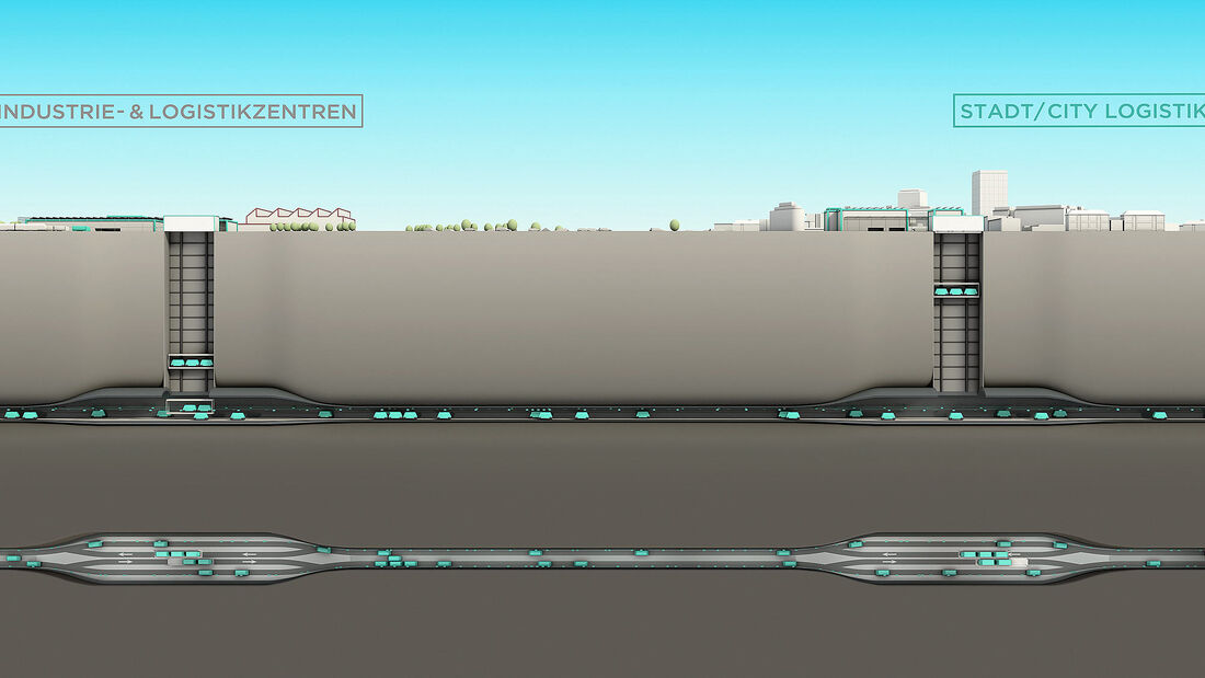 Cargo sous Terrain CST unterirdisches Transportsystem